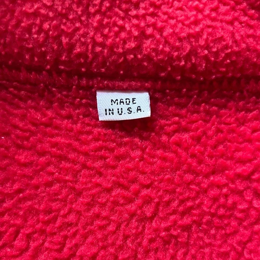 Vintage Wmns Cabela's Red Full Zip Fleece Jacket - sz M - Picture 4 of 9